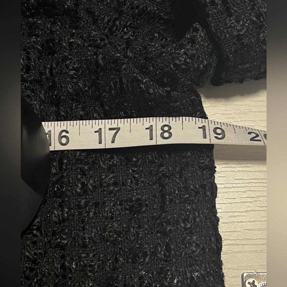 NWT Calvin Klein Black Tweed Textured Jacket Sz 6 - Picture 7 of 10